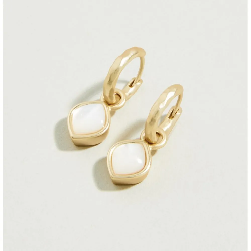 Spartina Maera Drop Hoop Earrings - Mother-of-Pearl