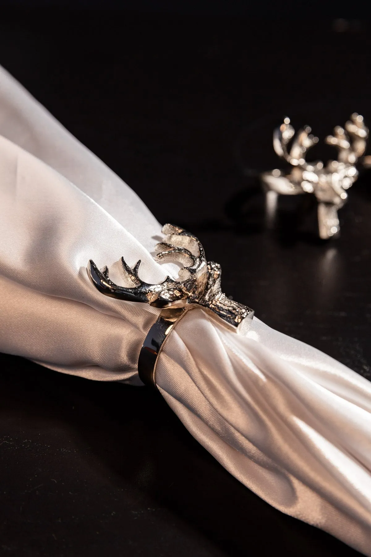 Stag Napkin Rings Set 4