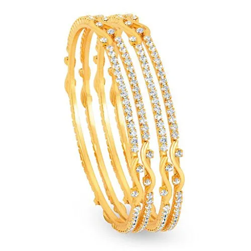 Sukkhi Gold Plated Ad Bangle Set For Women