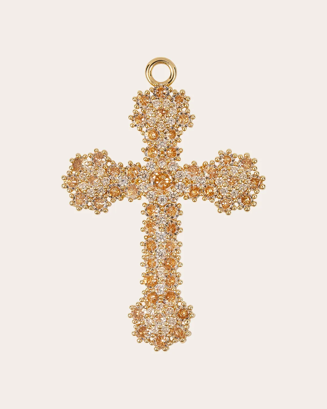 The Kourtney cross pendant - champagne