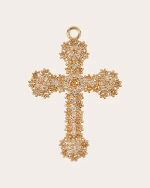 The Kourtney cross pendant - champagne