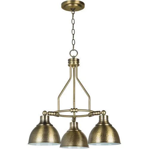 Timarron 3 Light Down Chandelier in Legacy Brass