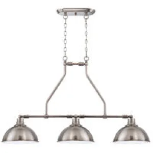 Timarron 3 Light Island in Antique Nickel