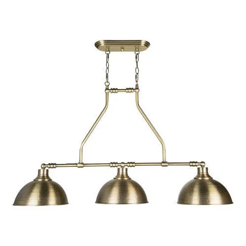 Timarron 3 Light Island in Legacy Brass