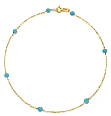 Turquoise anklet