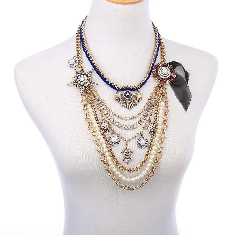 Two Layered Removable Convertible Statement Necklace