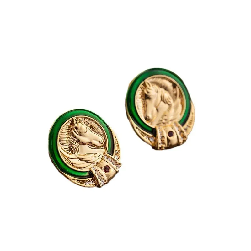 VAIGE Elegant Gold-Toned Metal Earrings with Delicate Design