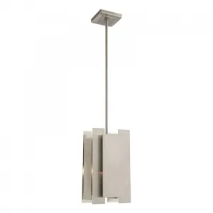 VARICK 1 LIGHT MINI PENDANT, BRUSHED NICKEL