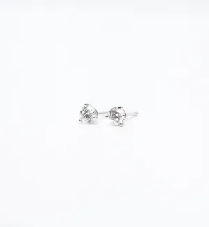 White Gold 0.50 ctw Three-Prong Diamond Studs