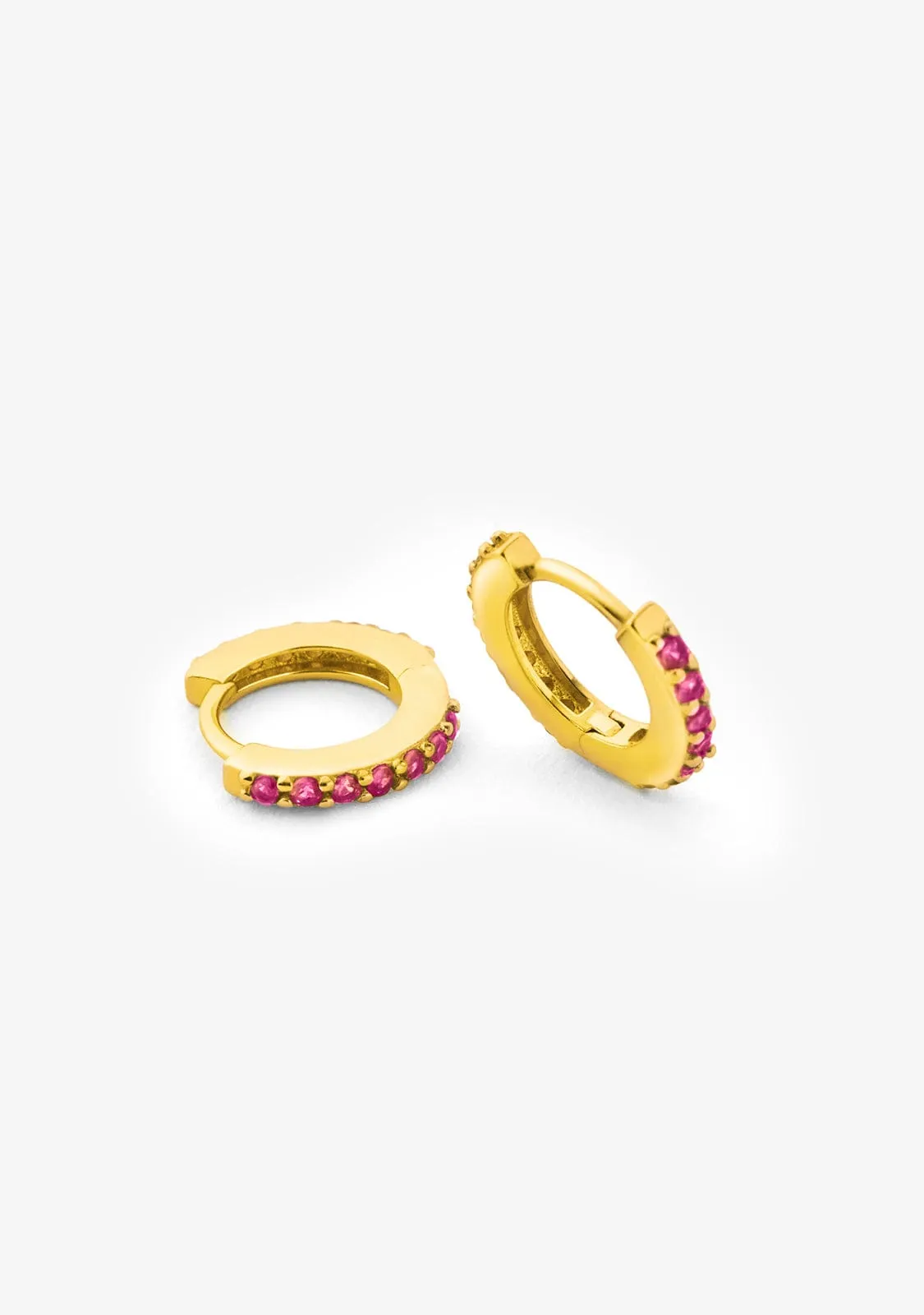 Zirconias Ruby Hoop Piercing Gold